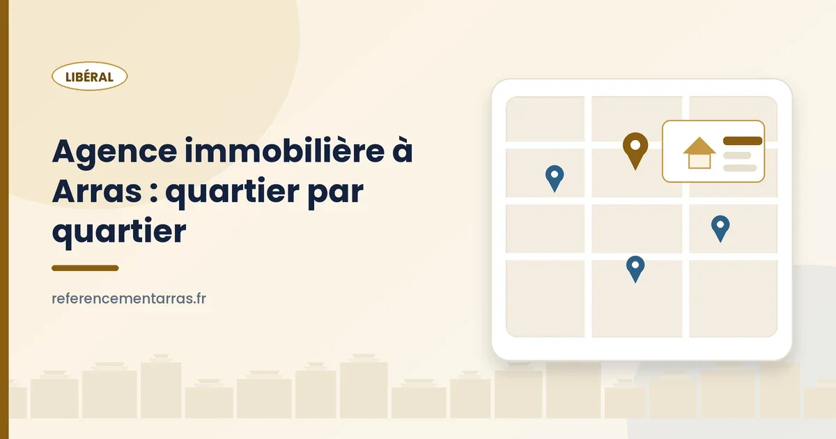 Biens immobiliers localisés sur un plan de quartiers d'Arras