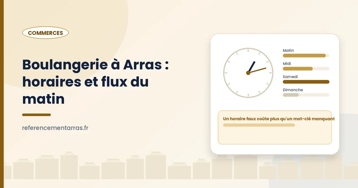 Horaires d'une boulangerie d'Arras et affluence selon les moments de la semaine